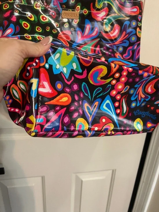 Consuela Black Multicolor Floral Paisley Tote - Picture 8 of 12